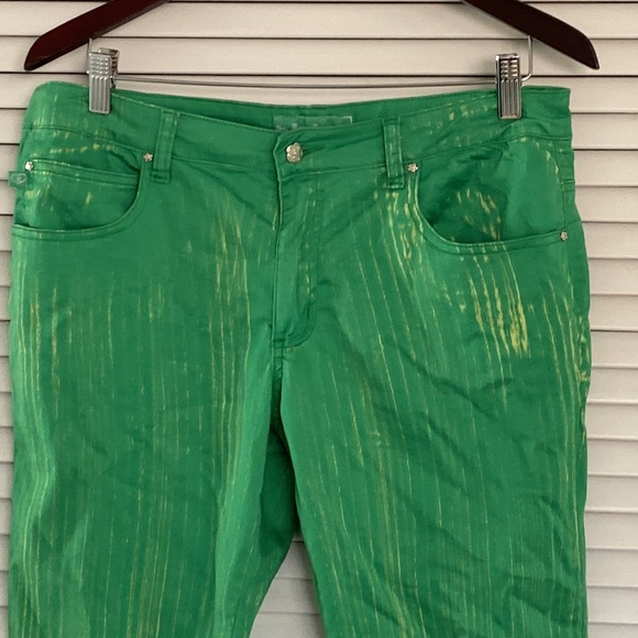 Crest Jeans. Green with Yellow stripes. Size13/14 - Picture 3 of 10